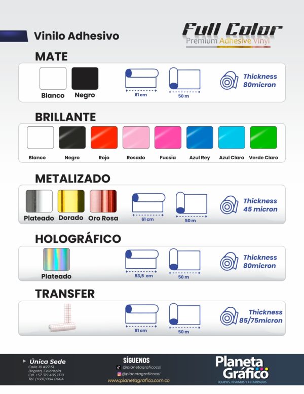 Vinilo Adhesivo de Corte