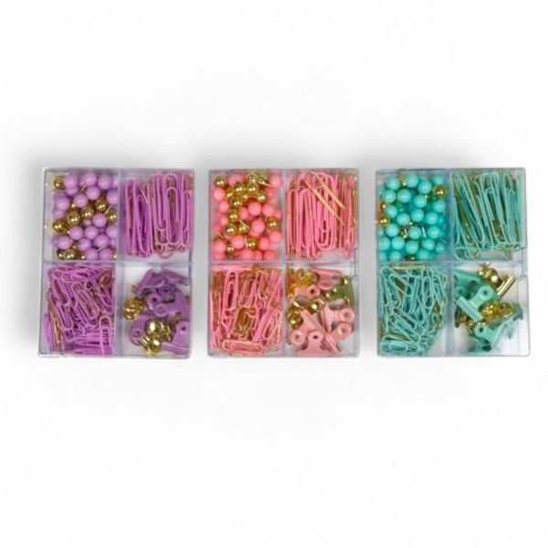 Set Clips & Pins Grande Colores Pastel
