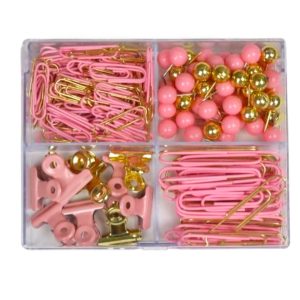 Set Clips & Pins Grande Colores Pastel - Rosado