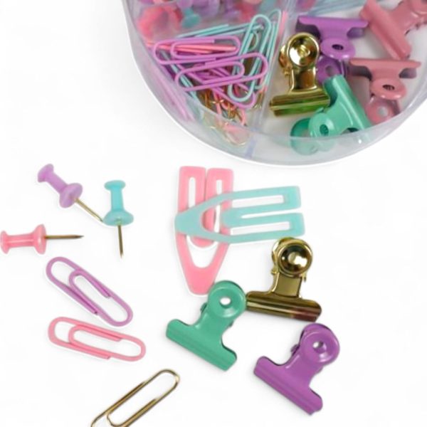 Set Pins & Clips Arcoiris Grande