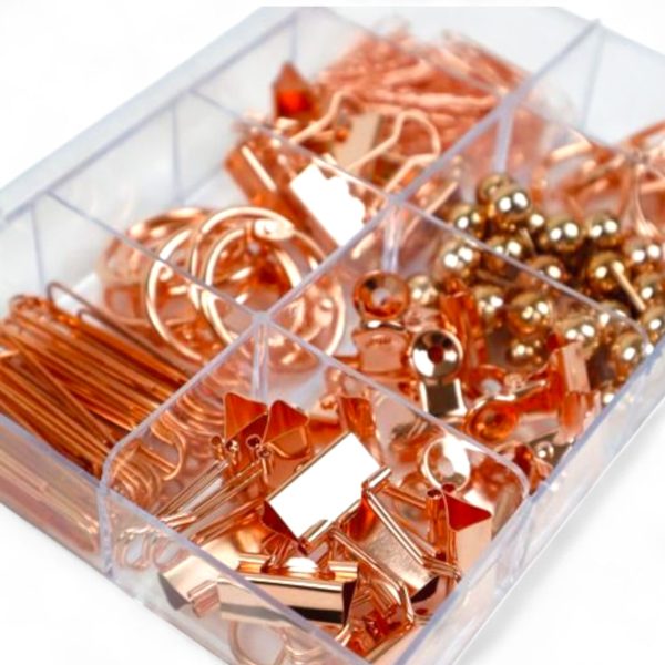 Set Clips & Pins Grande Oro Rosa
