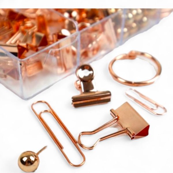 Set Clips & Pins Grande Oro Rosa