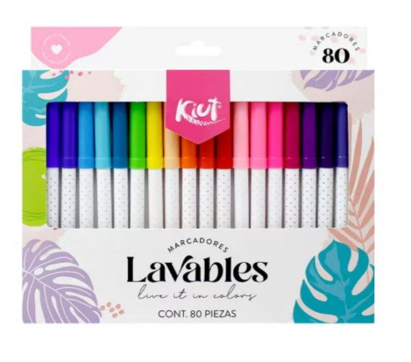 Marcadores Lavables x80 Unidades