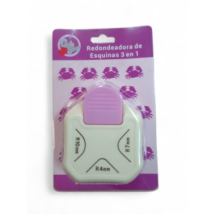 Redondeadora de Esquinas 3 en 1 - Rosado
