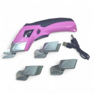 Tijeras Eléctricas Portátiles + 4 Repuestos - Rosado