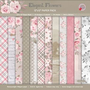 Set de Papeles x24 "Elegant Flowers"