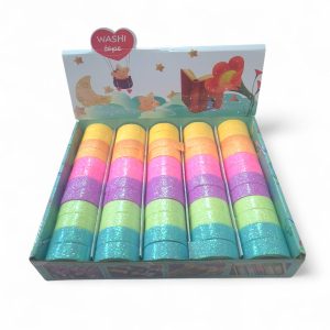 Caja Cintas Washi Glitter x60 Unds