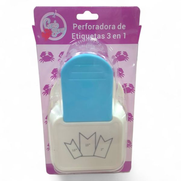 Perforadora Etiquetas 3 en 1 Banderines