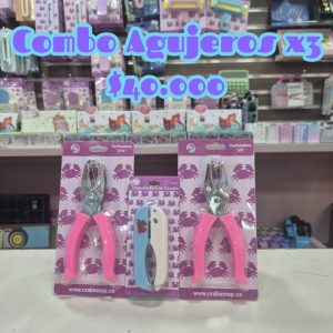 Combo Perforadoras Agujeros x3